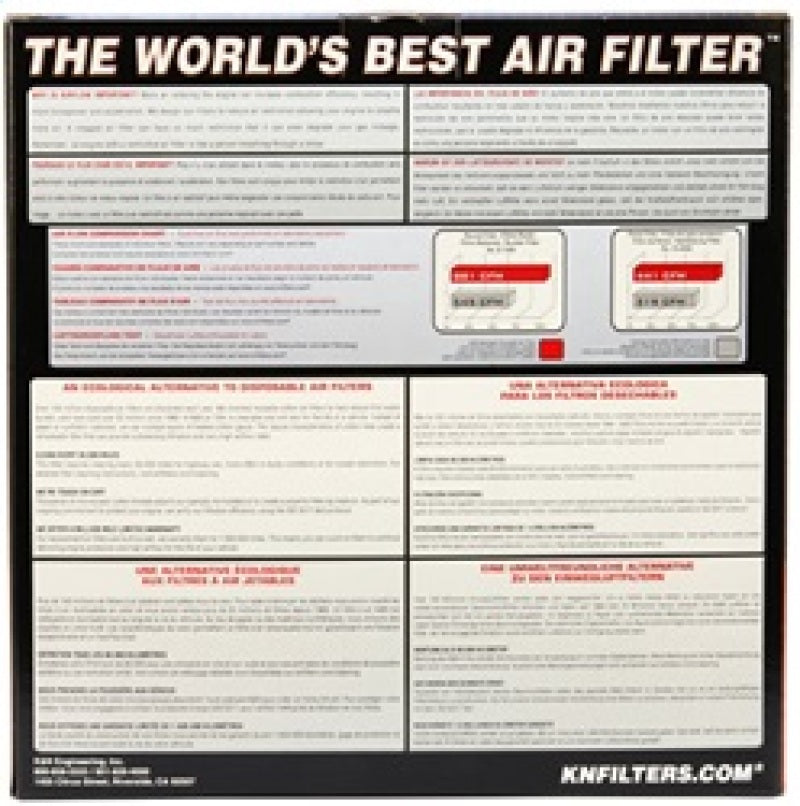 K&N Custom Air Filter - Oval - 11.5in O/S L x 8.125in O/S W x 2in H