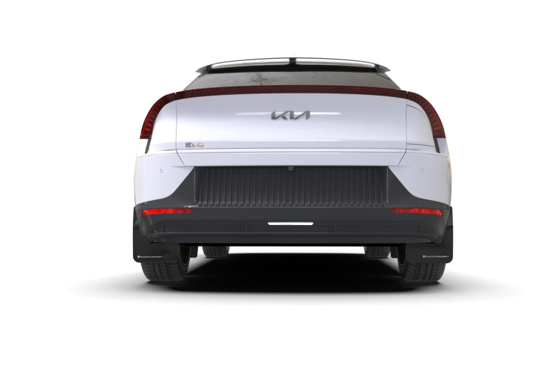 Rally Armor 22-23 Kia EV6 Black UR Mud Flap White Logo