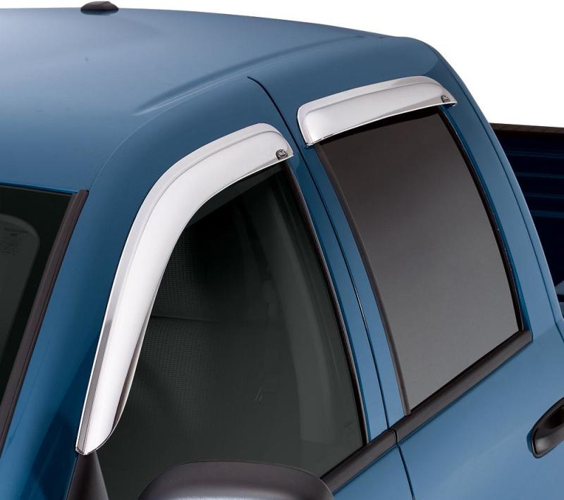 AVS 08-18 Dodge Journey Ventvisor Outside Mount Front & Rear Window Deflectors 4pc - Chrome