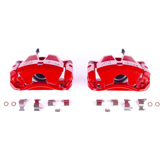 Power Stop 07-10 Lexus IS250 Front Red Calipers w/Brackets - Pair
