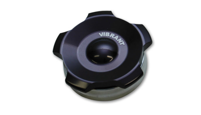 Vibrant 2.75in OD Aluminum Weld Bungs w/ Anodized Black Aluminum Threaded Cap (incl. O-Ring)